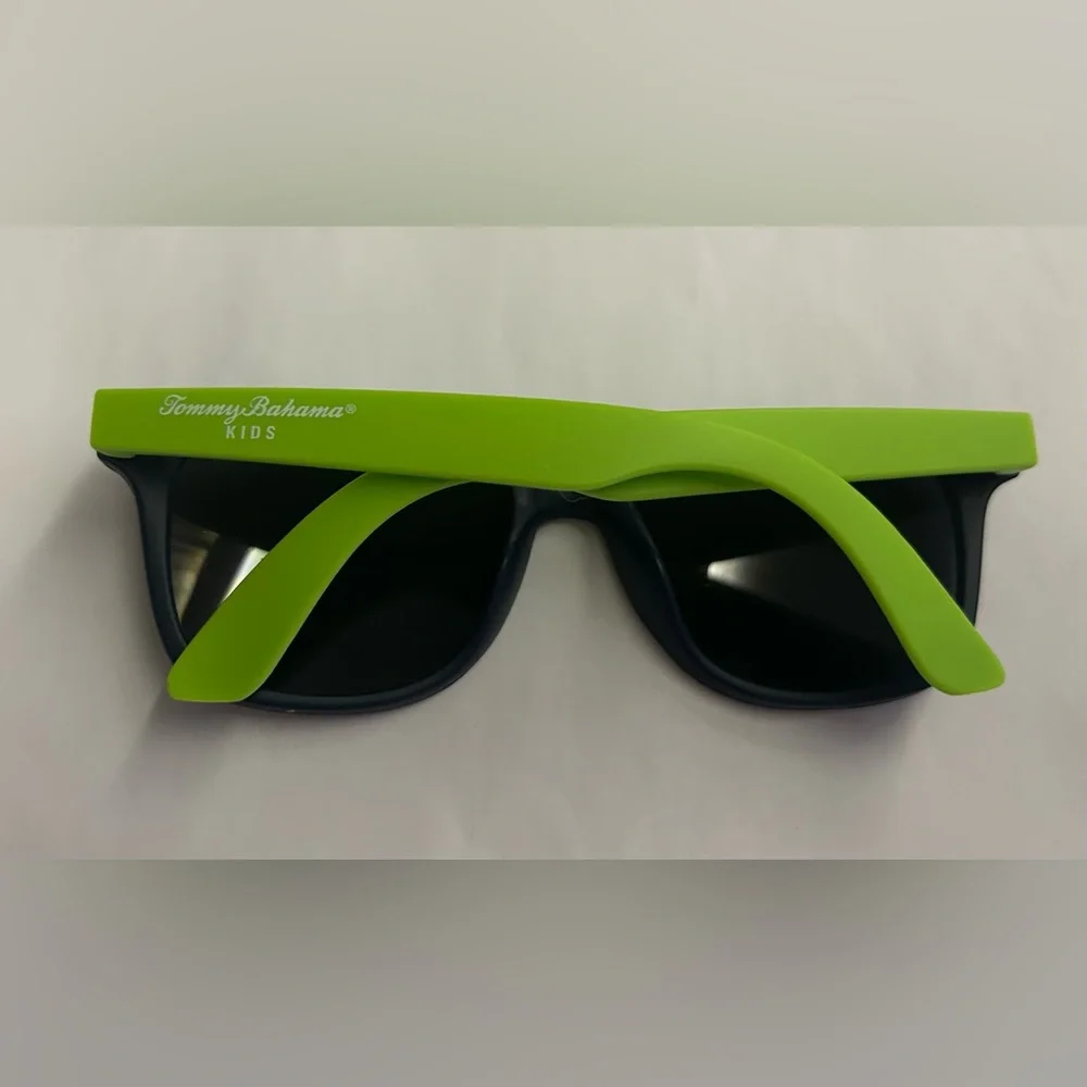 New Tommy Bahama Kid Sunglasses Blue Frame Green Temple Boys Girls Unisex Summer